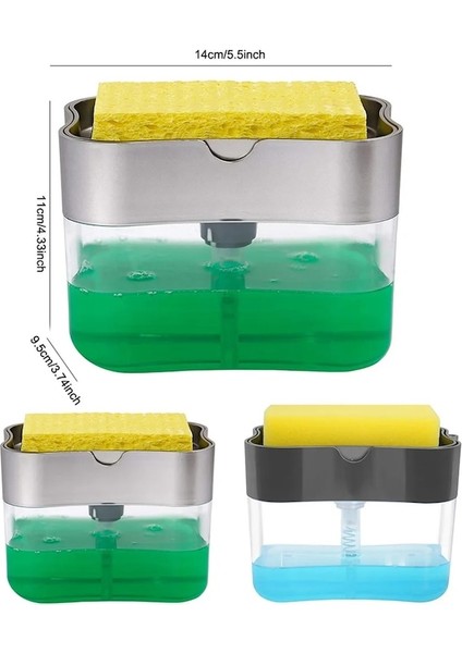 Beyaz Sabun Pompalı Dağıtıcı Sünger Tutucu Temizleme Sıvısı Dağıtıcı Konteyner Manuel Pres Sabun Organizatör Mutfak Temizleyici Aracı (Yurt Dışından) indirimleri