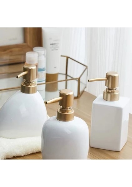 Altın Sabun Pompası Kafası Sıvı Losyon Dispenseri Kafası Banyo Sabun Şişesi Basın Memesi Banyo El Losyon Şampuan Pompası Tüpünü Değiştirin (Yurt Dışından)