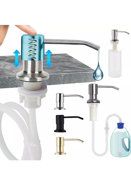 Krom Gümüş-Mutfak Lavabo Uzatma Borusu Kiti Için Sabunluk Yedek Metal Lavaboya Monte Güverte Tezgahı Altında (Yurt Dışından) fiyatları