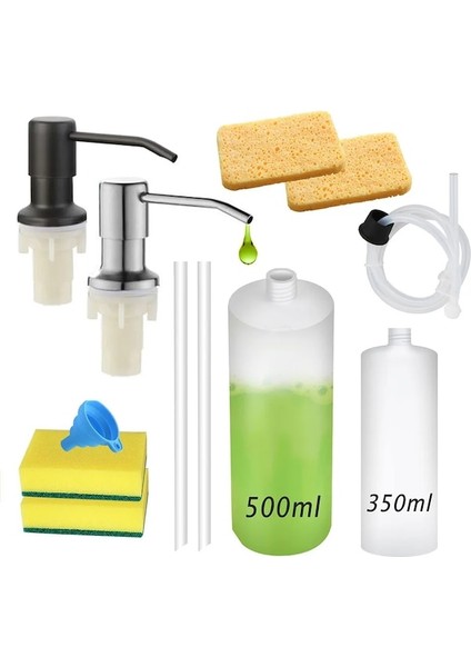 Gümüş 500ML-MUTFAK Lavabo ve Uzatma Tüpü Kiti Için Lavabo Sabunluk 1.2m Tüp Bulaşık Sabunu Veya Losyon Için Sabun Şişesine Doğrudan Bağlanır (Yurt Dışından) fiyatları