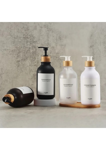 300 ml B-Sabunluk Buzlu Doldurulabilir Şampuan Pompası Şişe Sabun Losyon Kabı Sabun Pompası El Yıkama Banyo Aksesuarları (Yurt Dışından)