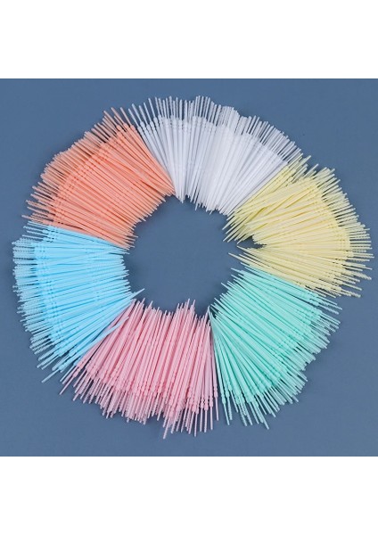Mavi Stil Çift Başlı Ağız Bakımı Bruk Diş Arası Fırçası Diş Çubukları Ağız Temizleme Plastik Diş Ipi Kürdan (Yurt Dışından)