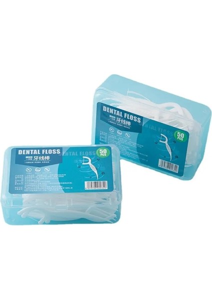 Beyaz Stil Floss Ultra Ince Ev Temizleme Düz Çizgi Kürdan Taşınabilir Diş Ipi Kutusu Tek Kullanımlık Flok (Yurt Dışından)