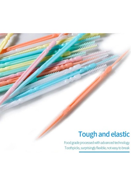 Wt Tarzı Sdattor Çift Başlı Tek Kullanımlık Diş Pensesinde Diş Arası Fırça Diş Sopa Kürdan Flok Oral Sakız Diş Cleani (Yurt Dışından) indirimleri