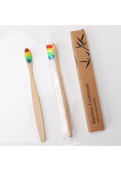 Siyah Stil 2 Adet Doğal Renkli Diş Fırçası Eko Yumuşak Kıl Bambu Diş Fırçası Bambu Kömür Vegan Diş Diş Ağız Bakımı Plastik Ücretsiz (Yurt Dışından) fiyatları
