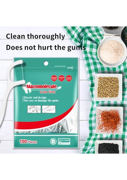 Diş Ipi Sopa Kürdan Iplik ile Ultra Ince Diş Pensesinde Kürdan Fermuarlı Sızdırmazlık Çantası (Yurt Dışından)