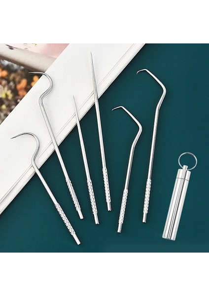 Z7282-1C Stili Paslanmaz Çelik Kürdan Seti Diş Diş Ipi Kullanımlık Diş Ipi Pensesinde Seçtikleri Taşınabilir Kürdan Ipi Diş Ağız Temizleme (Yurt Dışından)