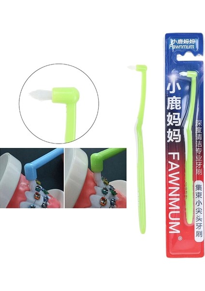 B2 Tarzı Ortodontik Diş Arası Fırça Yumuşak Diş Arası Fırça Çift Uçlu Ağız Diş Brace Bakım Temizleme Diş Fırçası Cusp Diş Ipi (Yurt Dışından)