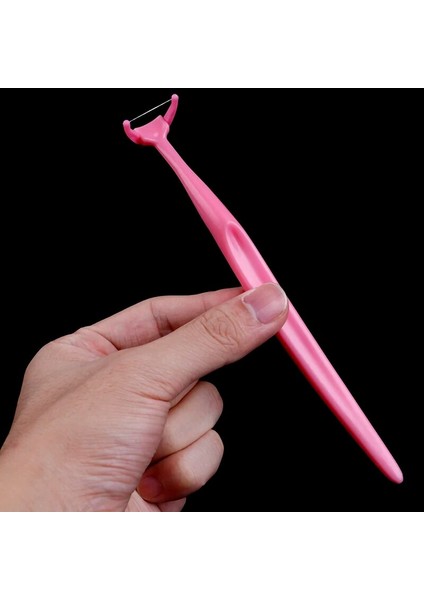 Kırmızı Stil 1 Tutucu ve Diş Kürdan Pensesinde Oral Derin Temiz Diş Konu Flok Floks Inter-Diş Fırçası Diş Sopa (Yurt Dışından) indirimleri