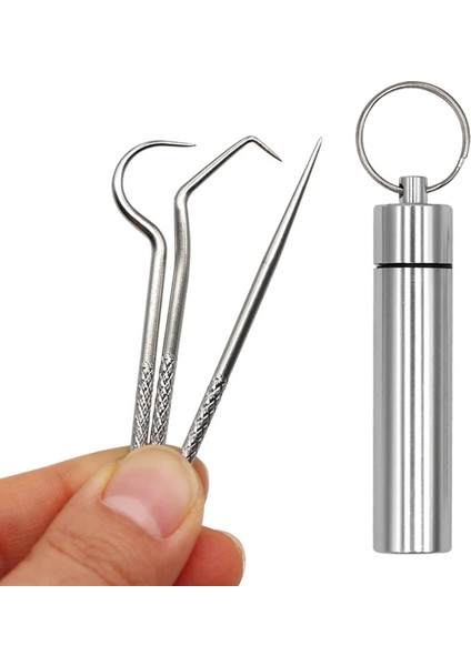 3 Adet Tarzı Et Taşınabilir Kürdan Seti Diş Ipi Diş Toplama Spiral Kulak Temizleme Çubuğu Kaşık Ağız Temizleme Hijyen Tartar Kaldırma Diş Araçları (Yurt Dışından)