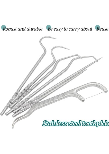 3 Adet Tarzı Et Taşınabilir Kürdan Seti Diş Ipi Diş Toplama Spiral Kulak Temizleme Çubuğu Kaşık Ağız Temizleme Hijyen Tartar Kaldırma Diş Araçları (Yurt Dışından) modelleri