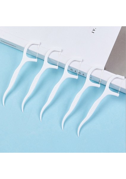 50 Stksset Tanden Bleken Mondhygiëne Diş Çubukları Diş Su Ipi Oral Tanden Çekme Kürdan Abs Ipi Met Draagbare Kılıfı (Yurt Dışından)