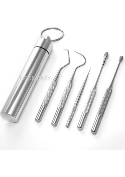 Gümüş Tarzı 1 Takım Metal Paslanmaz Çelik Ağız Temizleme Diş Diş Ipi Artefakt Taşınabilir Kolye Kürdan Tüpü Güçlü Diş Ipi (Yurt Dışından) modelleri