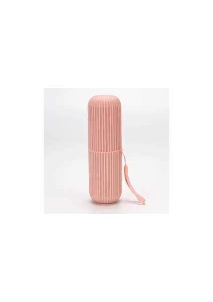 Pembe Tarzı Taşınabilir Diş Fırçası Saklama Kutusu Diş Macunu Tutucu Kutusu Organizatör Ev Saklama Kabı Açık Seyahat Için Banyo Aksesuarları (Yurt Dışından)