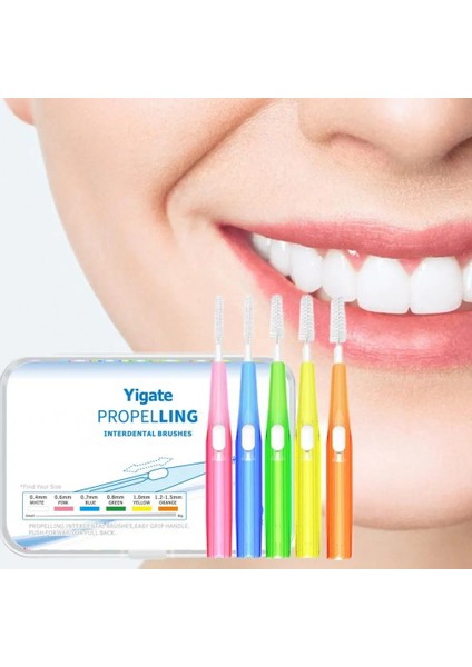 Pembe Tarzı Premium Diş Arası Fırçası Çok Renkli Ortodontik Diş Fırçası Sağlıklı Mükemmel Uydurma Sağlık Arayüz Fırçası (Yurt Dışından)
