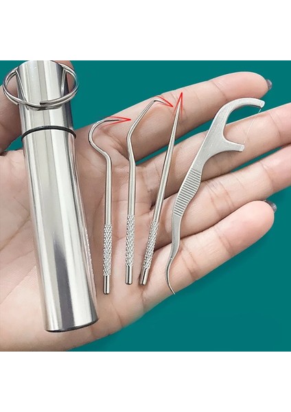 7 Adet Tarzı 304 Metal Toplama Paslanmaz Çelik Kürdan Taşınabilir Diş Taşıma Ağız Diş Tartar Temizleme Temizleme Aracı Seti (Yurt Dışından) modelleri