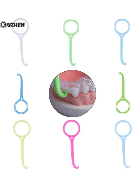 Kırmızı Stil 1 Adet Ortodonti Parantez Diş Parantez Anında Sökücü Görünmez Çıkarılabilir Parantez Temizle Hizalayıcı Temizleme Aracı (Yurt Dışından)