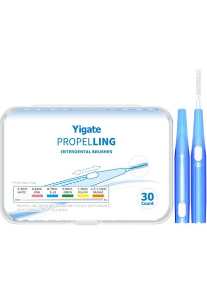 Mavi Stil Premium Diş Arası Fırçası Çok Renkli Ortodontik Diş Fırçası Sağlıklı Mükemmel Uydurma Sağlık Arayüz Fırçası (Yurt Dışından)