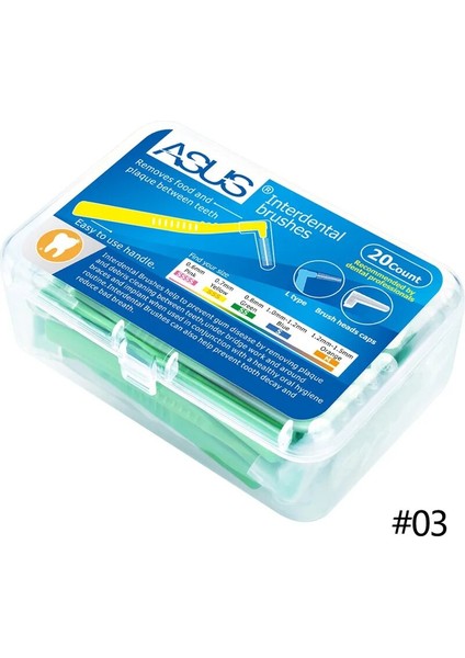 No.3 Tarzı L Şekli Sakız Interdental Fırça Diş Temizleme Diş Sopa Ağız Diş Aracı Kürdan Fırçası Yetişkin Için Diş Arası (Yurt Dışından) fiyatları