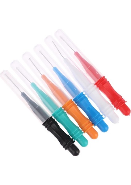 Siyah Stil 5 Adetgrup Hijyen Diş Yumuşak Ipi Çubukları Kürdan Diş Temizleme Diş Diş Ipi Kafa Plastik Diş Arası Fırça (Yurt Dışından)