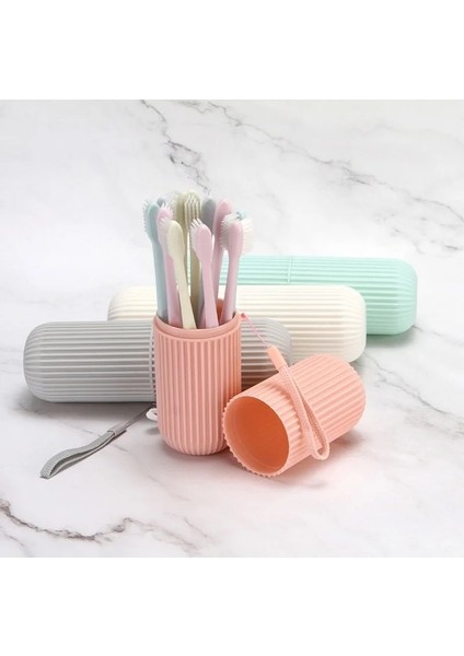 Gri Tarzı Taşınabilir Diş Fırçası Saklama Kutusu Diş Macunu Tutucu Kutusu Organizatör Ev Saklama Kabı Açık Seyahat Için Banyo Aksesuarları (Yurt Dışından) modelleri