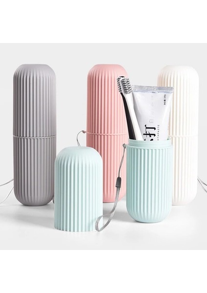 Gri Tarzı Taşınabilir Diş Fırçası Saklama Kutusu Diş Macunu Tutucu Kutusu Organizatör Ev Saklama Kabı Açık Seyahat Için Banyo Aksesuarları (Yurt Dışından) indirimleri