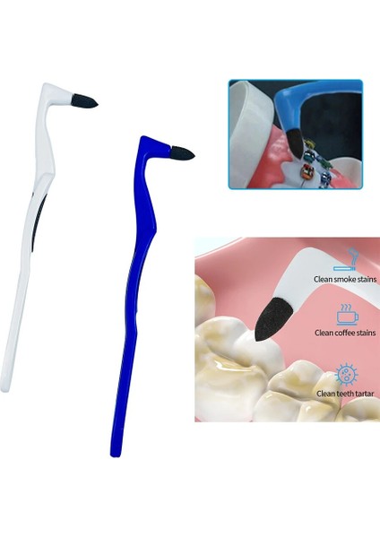 Beyaz Stil Ortodontik Arayüz Fırçası Diş Fırçası Leke Silgi Sünger Tartarçayduman Lekelerini Çıkarın Ağız Bakımı Araçları Diş Leke Temizleme (Yurt Dışından) fırsatları