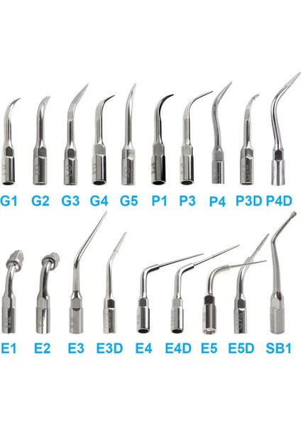 G4 Tarzı Diş Ultrasoezo Ölçekleyici Ipuçları Ems Ağaçkakan ve Dte Satelec Gep Ölçekleme E1E2E3E4E5G1GD1ED1'E Uygundur (Yurt Dışından)