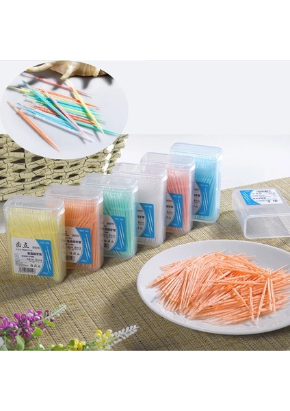 Yeşil Stil Kutu Silikon Diş Fırçası Kürdan Ağız Bakımı Diş Çubukları Diş Flok Diş Temizleme Araçları Interdental Diş Fırçası (Yurt Dışından) fırsatları