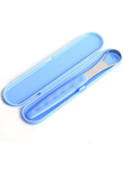 Mavi Stil Taşınabilir Dil Temizleyici Dil Kazıyıcı Yeniden Kullanılabilir Paslanmaz Çelik Ağız Ağız Fırçası Seyahat Çantası Blackbluegreen Kaymaz Sap (Yurt Dışından)