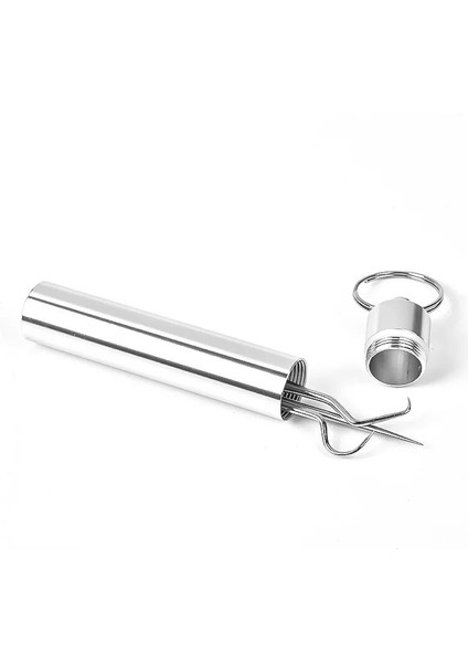 304-KÜÇÜK Stil 304 Taşınabilir Yeniden Kullanılabilir Paslanmaz Çelik Kürdan Metal Diş Kazıyıcı Diş Seçtikleri Kanca Temizleme Kiti Kürdan Tutucu ile (Yurt Dışından) fiyatları