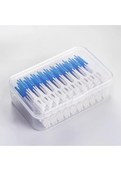 150 Adet-Mavi Tarzı Silikon Diş Arası Fırçalar Süper Yumuşak Diş Temizleme Fırçası Diş Bakımı Diş Ipi Kürdan Ağız Aracı Veya Et (Yurt Dışından)