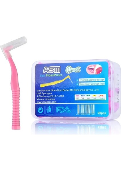 0,6 mm Stili Kutu L Şekli Itme-Çekme Diş Arası Fırça Ortodonti Kürdan Diş Beyazlatma Kürdan Diş Fırçası Ağız Hijyeni Bakımı (Yurt Dışından) modelleri