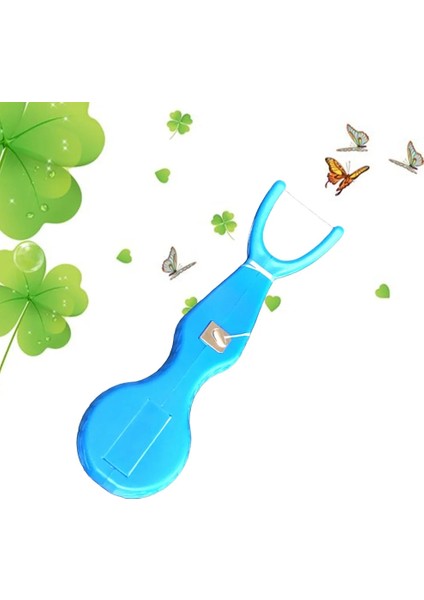 Mavi Stil Nane Floks Kürdan Floks Seyahat Dişleri Temiz Malzemeleri Çocuklar Ipi Çubukları Ipi Tutucu Geçirici Ipi (Yurt Dışından)