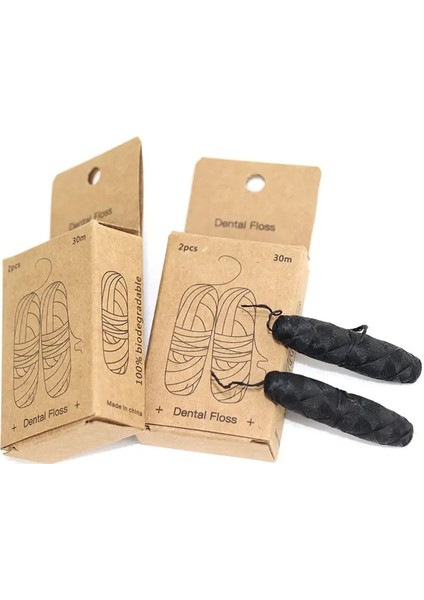 Beyaz Stil Hiçbiri % 100 Biyobozunur Bambu Kömür Diş Floss (Yurt Dışından) modelleri