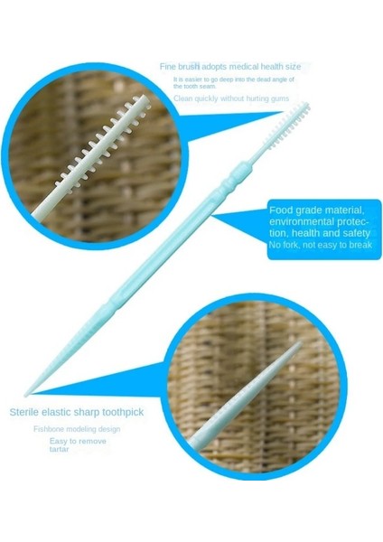 Yeşil Stil Et Yumuşak Plastik Çift Kafalı Fırçalanmış Kürdan Ağız Bakımı 6.2 cm Protezler Için Sıcak Satış Arayüz Fırçası Diş Fırçası (Yurt Dışından) indirimleri