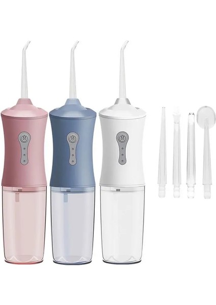 Beyaz Stil Oral Irrigator USB Şarj Edilebilir Diş Duşu Taşınabilir Diş Su Jeti 240ML Su Deposu Su Geçirmez Diş Temizleyici 4 Temiz Meme (Yurt Dışından) fırsatları