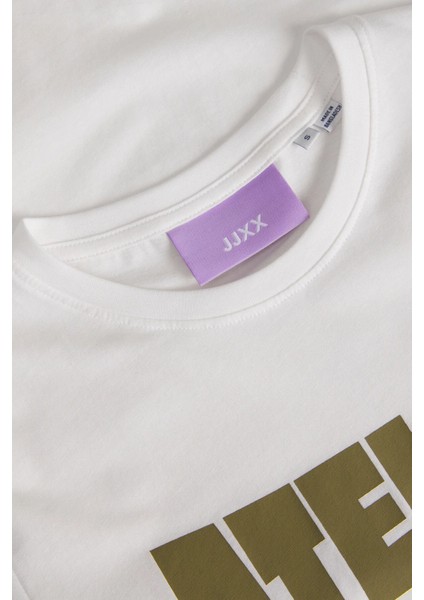 Jxletitia Kadın Beyaz T-Shirt 12252011-BLANCDEBLANC