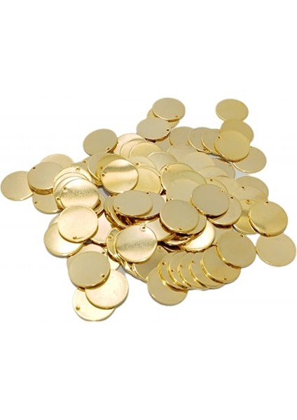 1,8X25MM Yuvarlak Tek Delik Pirinç Payet Pul Parlak 640GR