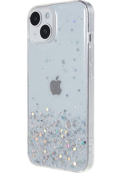 iPhone 15 Plus Starry Sky Sparkle Epoksi Yumuşak Tpu Telefon Kılıfı (Yurt Dışından)