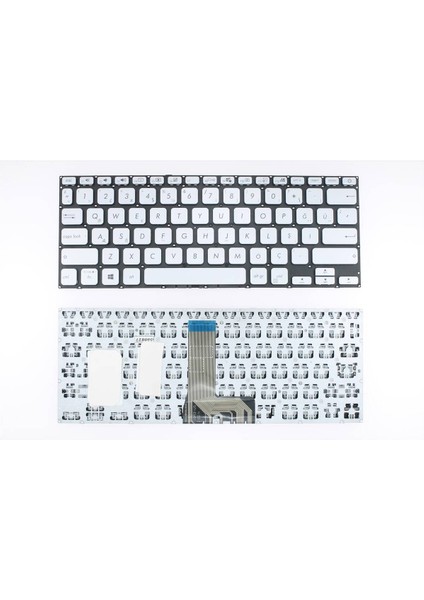 Asus ile Uyumlu X415JA-BV012A16 Uyumlu Laptop Klavye Silver