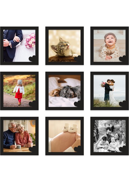 Foto Baskı Paspartu Magnet 9'lu Set