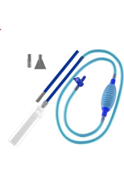 Pengfu Shop Mavi Stil 1,5 Milyon Akvaryum Sifon Balık Tankı Sifon Elektrikli Süpürge Pompası Yarı Otomatik Su Değişimi Değiştirici Çakıl Su Filtresi Acuario Aksesuarları (Yurt Dışından)