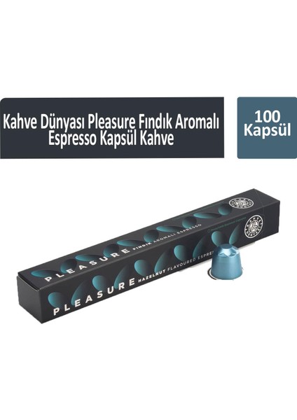 Kahve Dünyası Pleasure Fındık Aromalı Espresso Kapsül Kahve 100 Kapsül