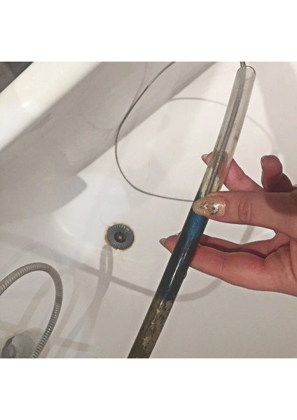 Beyaz Stil 155 cm Akvaryum Temizleme Fırçası Paslanmaz Çelik Esnek Bükülmüş Tüp 2x Fırça Su Hava Tüpü Boru Hortum Temizleyici Balık Tankı Araçları (Yurt Dışından) modelleri