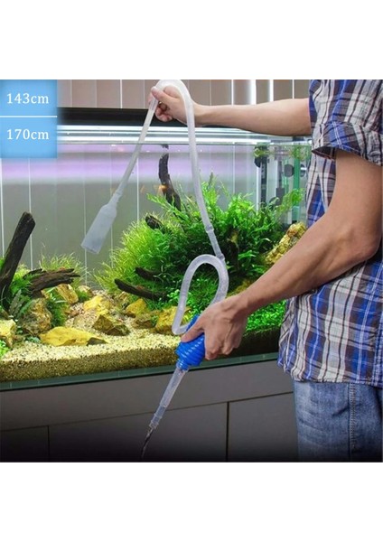 Beyaz Stil 170CM 170 cm Akvaryum Sifon Çakıl Su Filtresi El Balık Tankı Elektrikli Süpürge Hava Pompası Acuario Aksesuarları Temizleme Araçları (Yurt Dışından) indirimleri