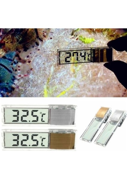 LCD 3D Dijital Elektronik Sıcaklık Ölçümü Balık Tankı Sıcaklık Ölçer Akvaryum Termometre Sıcaklık Kontrol Aksesuarları (Yurt Dışından) fiyatları