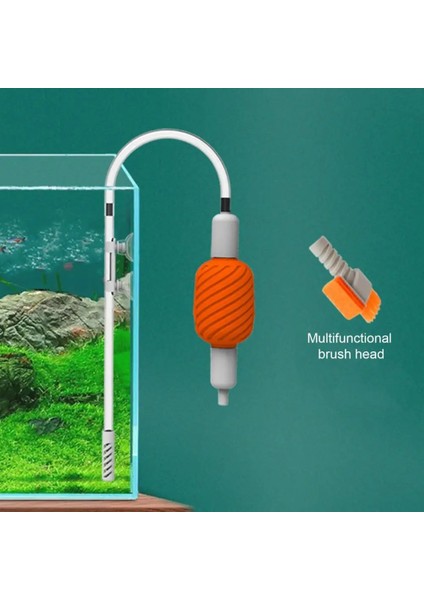 Turuncu Tarzı 1 Takım Su Değiştirici Çift Vantuz Su Değişimi Tüpü Kalın Balon Güçlü Manuel Balık Tankı Su Temizleme Aracı Ev Kullanımı (Yurt Dışından) fiyatları
