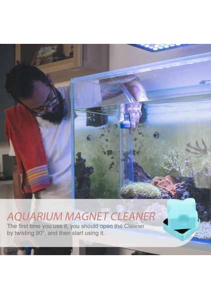 Mavi Stil Balık Tankı Fırça Akvaryum Aksesuarları Yosun Sökücü Tedarik Temizleme Aracı Cam Temizleyici Aksesuar Mıknatıs Manyetik (Yurt Dışından) fırsatları