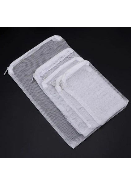 Beyaz Stil 12X18CM Et Akvaryum Filtre Torbası Fermuarlı Net Gölet Balık Tankı Örgü Çanta Akvaryum Için (Yurt Dışından)